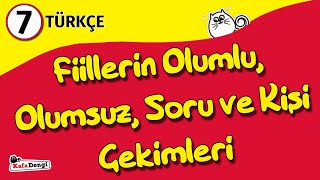 7 Sınıf Türkçe Ders 5  Fiillerin Olumlu Olumsuz Soru ve Kişi Çekimleri [upl. by Arekahs]