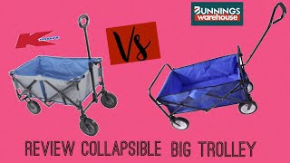 Comparing and Review Collapsible Big Trolley From Bunnings and Kmart [upl. by Hulton]