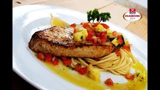 SWORDFISH with Pasta and Pineapple Salsa [upl. by Holland44]