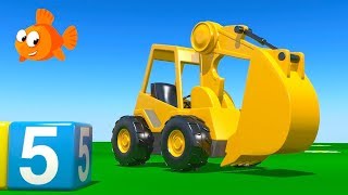 DIGGERS for KIDS  Kids Construction Trucks 3D Cartoon  Learn Numbers videos for kids [upl. by Dorita178]