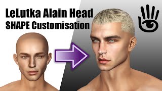 SECOND LIFE  Lelutka Mens Alain Head  How to Customize shape in under 4 MINUTES [upl. by Septima524]