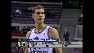 Christian Laettner  Pistons Highlights vs Nets 20 pts 10 reb 6 ast [upl. by Feodore]