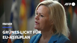 Deutschland macht Weg für AsylKrisenverordnung der EU frei  AFP [upl. by Gwenni345]