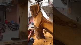 A very nice lion statue is ready with the help of wood🎉🐎shortvideos viralvideo [upl. by Junko945]