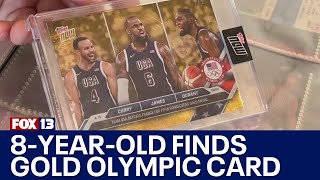 8yearold finds rare Olympic trading card  FOX 13 Seattle [upl. by Bakemeier479]