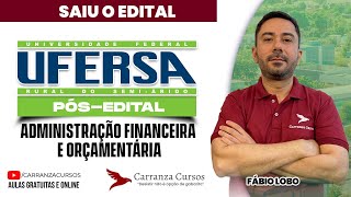 UFERSA  Administração Financeira e Orçamentária  PósEDITAL  Prof Fábio Lobo [upl. by Shelia]