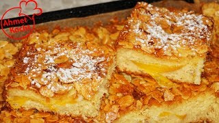 Pfirsich Kuchen  peach cake  Ahmet Kocht  vegetarisch backen  Folge 315 [upl. by Eisnil721]