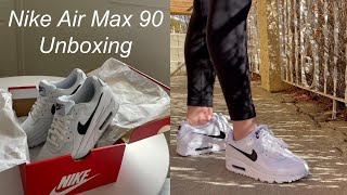 Nike Air Max 90 Unboxing  Details  Try on [upl. by Hsaka]