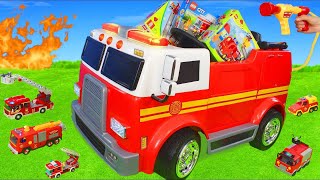 Fire Truck with Fire Fighting Equipment Toys [upl. by Desberg]