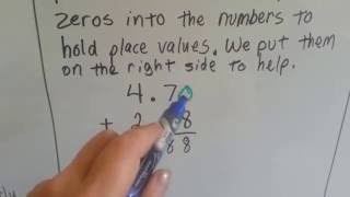 Grade 5 Math 38 Add Decimals [upl. by Simpkins152]