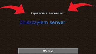 Jak zniszczyć serwer minecraft nie da się go włączyć za darmo  Poradnik [upl. by Atiuqnahs]