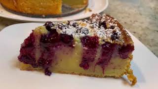 Blueberry Limoncello Mascarpone Ricotta Cake Easy Italian recipe [upl. by Yenttihw]