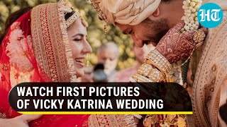 Its official Vicky Kaushal and Katrina are now husband wife Check out the wedding pictures [upl. by Millian]