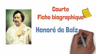 Balzac courte fiche biographique [upl. by Sunev]