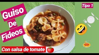 Guiso de fideos 🍽️😃 fácil y rápido  Ela 🌺 [upl. by Friedland81]