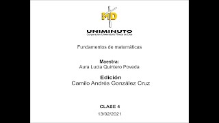 FUNDAMENTOS DE MATEMÁTICAS  UNIMINUTO  TOMO 4 [upl. by Konrad]