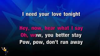 I Need Your Love Tonight  Elvis Presley KARAOKE [upl. by Elitnahc7]