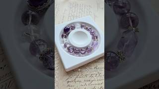 Amethyst Azeztulite Bracelet💜🌟diy crystaljewelry crystals handmade handmadejewelry beads [upl. by Ennovy999]