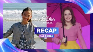 Junior Eurovision 2019 Recap of All Songs [upl. by Zeena756]