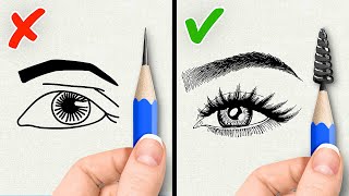 30 ASTUCES GÉNIALES DE DESSINS POUR LES DÉBUTANTS [upl. by Alliuqa]