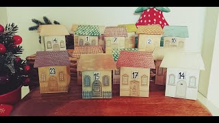 How to Printable Advent Calendar printable digitalprintables adventcalendar houses christmas [upl. by Nosdivad]