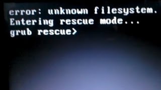 Fixing Ubuntu  Filesystem unknown Entering Rescue mode grub rescue [upl. by Eyllib99]