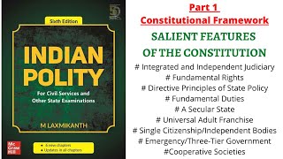 V6 Salient Features of Indian Constitution Part 2 Indian Polity for UPSCPSC [upl. by Lipkin]