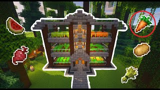 MINECRAFT  Invernadero🍉 COMPACTO para Cultivos🌾Tutorial 116 [upl. by Dewhurst]