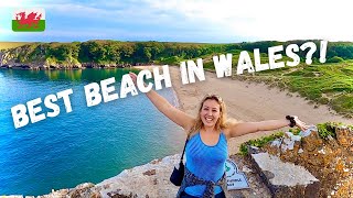 WELSH BEACHES TOUR OF PEMBROKESHIRE WALES  Barafundle Bay amp Pembroke Castle  AERIAL VIEWS [upl. by Eimmas474]