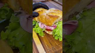 Italian Prosciutto Baguette Sandwich baguette sandwich food cooking easyrecipe fyp cook ￼ [upl. by Kuo]