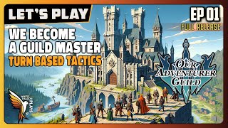 Our Adventurer Guild  EP1 GamePlay  Lets Try  We are a Guild Master  Party Turn Based Tactics [upl. by Noakes335]