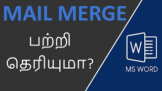 Mail Merge in Word in Tamil [upl. by Lazare]