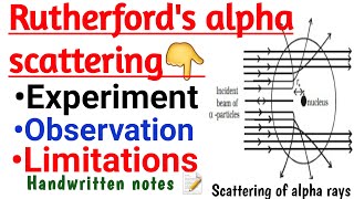 Rutherfords nuclear model of atomRutherfords alpha scattering experimentRutherfords atomicmodel [upl. by Laubin960]