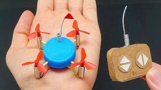 Construí un DRONE CASERO en Miniatura FUNCIONA 🚁🔥 [upl. by Ydolem]