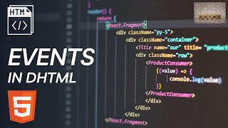 Events in DHTML  DHTML Complete Course [upl. by Ninaj]