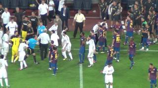 Barça Vs Real Madrid 32 Marcelos Fault On Fabregas  Fight 17082011 HD [upl. by Dean945]