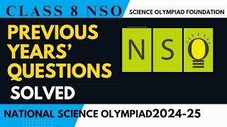 NSO Class 8 Previous Years Questions  SOF 202425  Level 1 Important Questions Science Olympiad [upl. by Deacon]