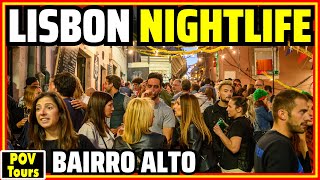 Nightlife in LISBON Portugal  BAIRRO ALTO District [upl. by Dyanne]