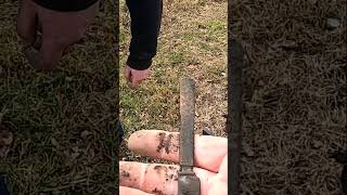 Metal Detecting Butter Knife 1800 Silver Coins Relics Toys Farm Western NY metaldetecting shorts [upl. by Alia]