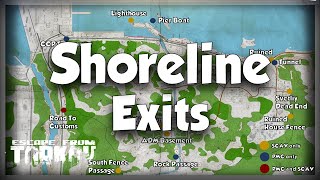 Shoreline Exit Map  All PMC and SCAV Exits with Map  Escape from Tarkov [upl. by Grizel]