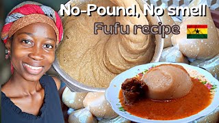 Cassava and Plantain Fufu  No pound no blender no flour Fufu Recipe  I eat fufu everyday [upl. by Anole]