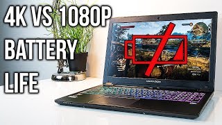 4K vs 1080P Laptop Battery Life [upl. by Shaughn]