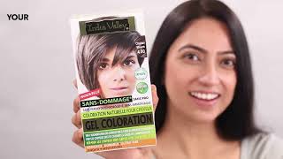 INDUS VALLEY Organically Natural Gel Hair Color Medium Brown 220g [upl. by Atteyram569]