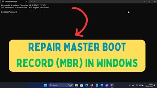 How to Repair Master Boot Record MBR in Windows 11 [upl. by Boeschen]