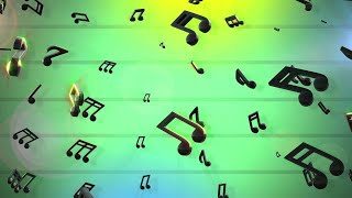 Music Notes Background loop  Green Screen Motion Graphics Animated Background Copyright Free [upl. by Ilram]