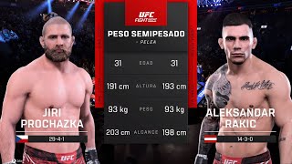 Aleksandar Rakic vs Jiri Prochazka  EA Sports UFC 5 [upl. by Neema309]