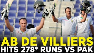 Innings to Remember  AB de Villiers Incredible 278 vs Pakistan at Abu Dhabi 2010  PCB  M3B2A [upl. by Adelina34]