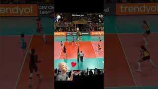 Vakifbank vs milanomarkova🔥 volleyball follow zehragunes championsleague subscribe [upl. by Gnivri835]