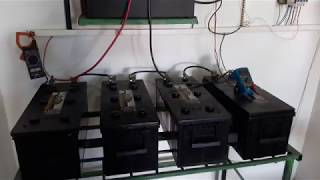 energia solar  fazendo transferencia com nobreak  48v com 4 baterias em serie [upl. by Lertram]