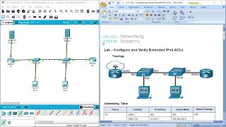 552 Lab  Configure and Verify Extended IPv4 ACLs [upl. by Keisling]